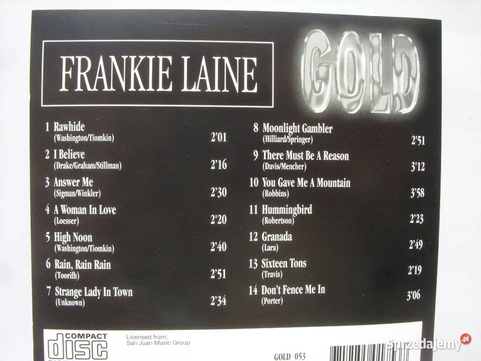 PLYTA CD POP FRANKIE LAINE GPLD Wołów