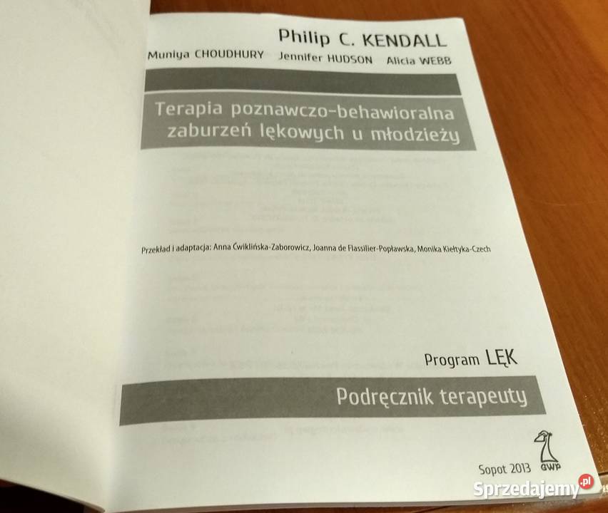 Terapia poznawczobehawioralna program Lęk Gdańsk
