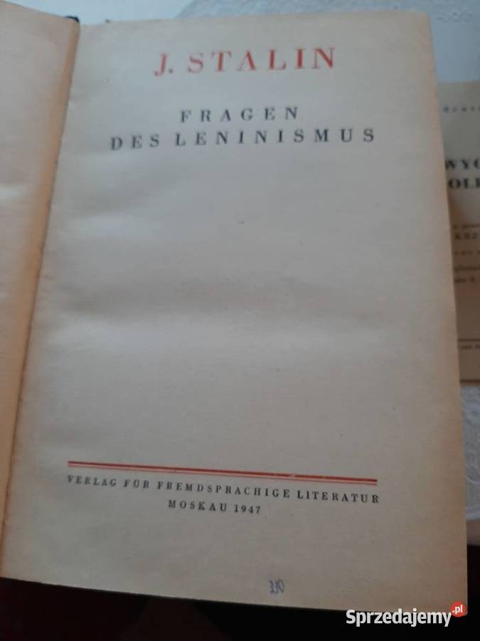 JStalin Fragen des Leninismus Antykwariat