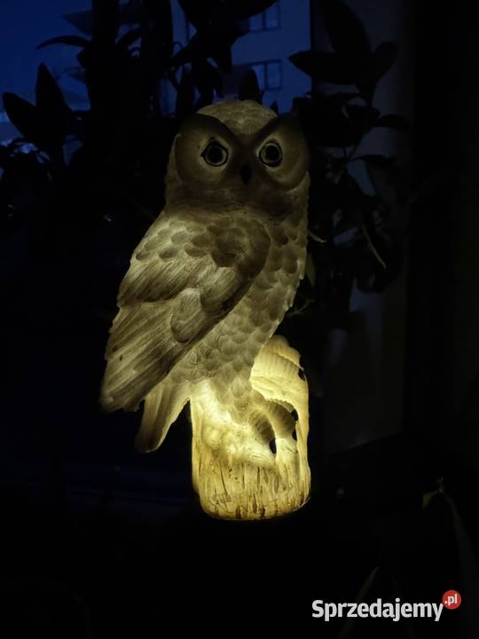 Lampa solarna w kształcie Sowy lampka ogrodowa Warszawa