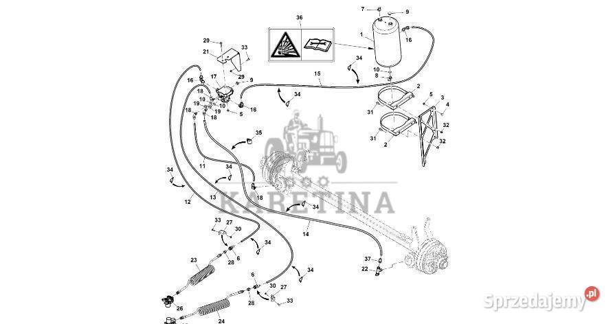 John Deere 960 Przewód spręźonego pow CC107173 Jastrzębniki