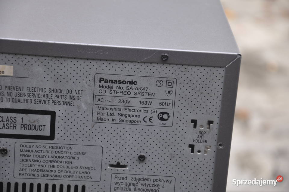 Panasonic SAAK47 Wieża Najwyższy Model Technics Rzeszów sprzedam