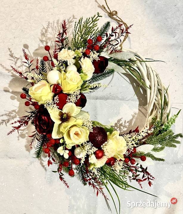 Wianek Bozpnarodzeniowy Premium piękny duży wielokolorowy Przysucha
