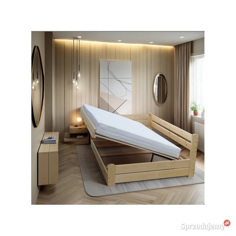 Łózko FORTECA tapczan otwierany z boku każdy 80cm Prudnik