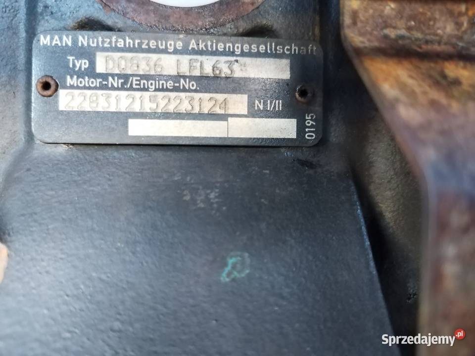 Silnik MAN TGL TGM EURO5 D0836 LFL63 12250 opolskie Rzędowice