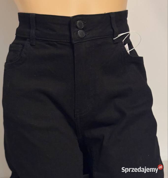 Czarne jeansy damskie Sinsay wysoki stan r 40 Pruszków