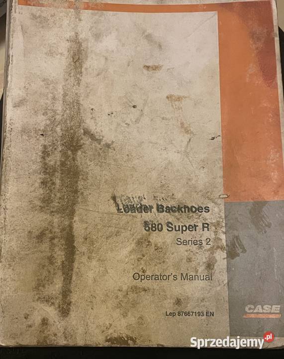 Instrukcja obsługi koparkoładowarka CASE 580 Biczyce Górne