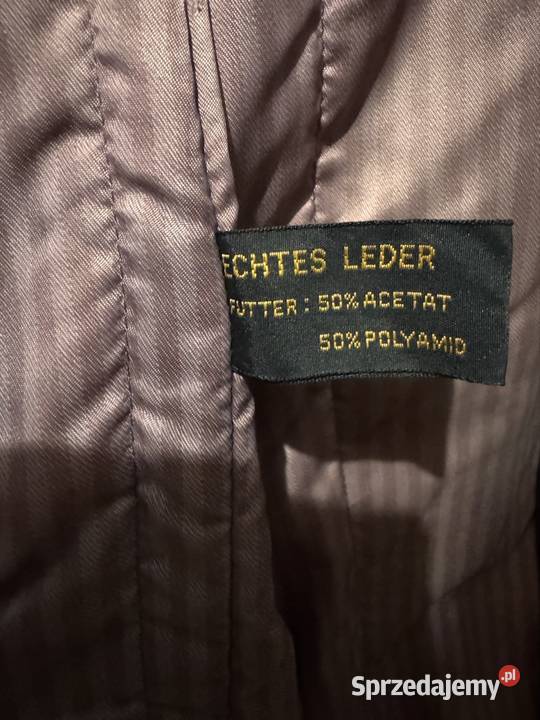 Męski płaszcz skórzany Vintage Trench 48 Czarny Lubin