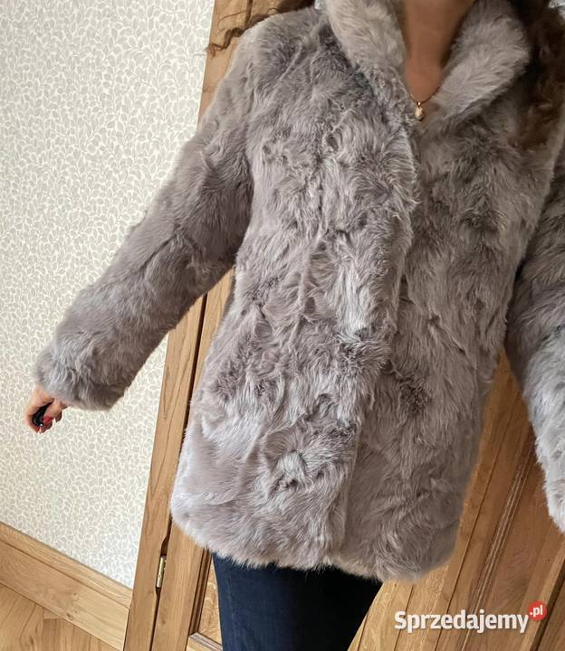 Szara kurtka futrzana XLXXL śląskie Sosnowiec