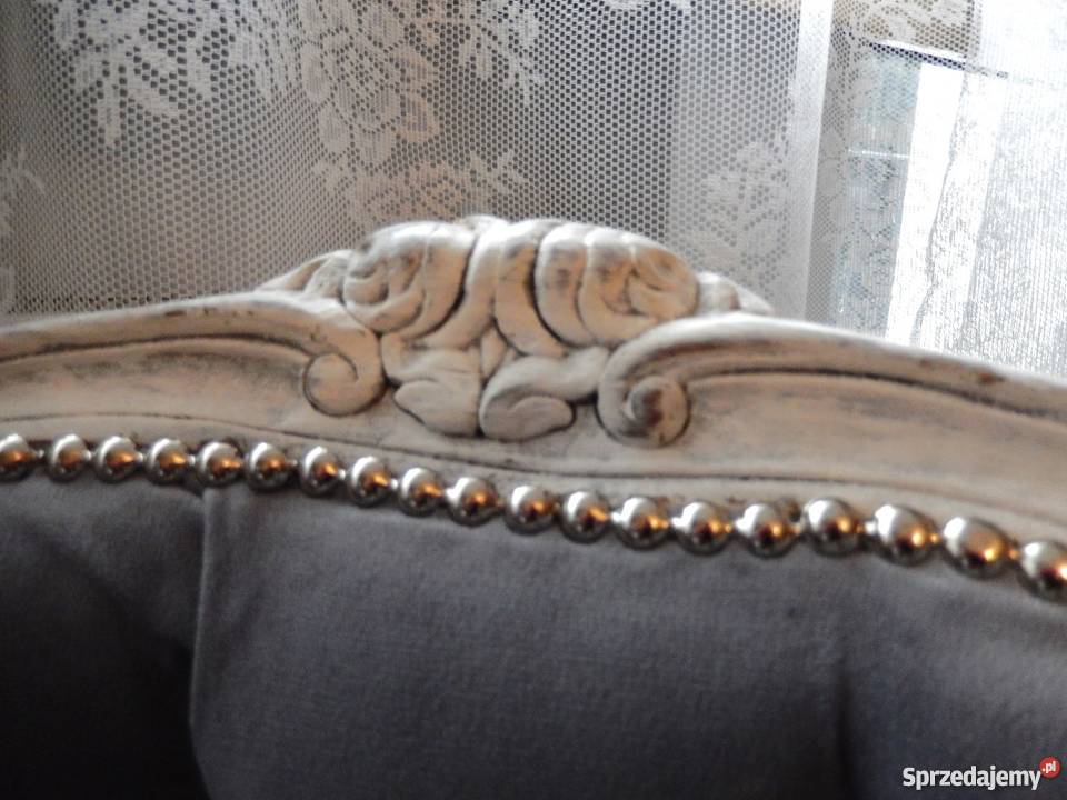 fotelantyk berżerapikowany ludwik renowacjiszary Lubin