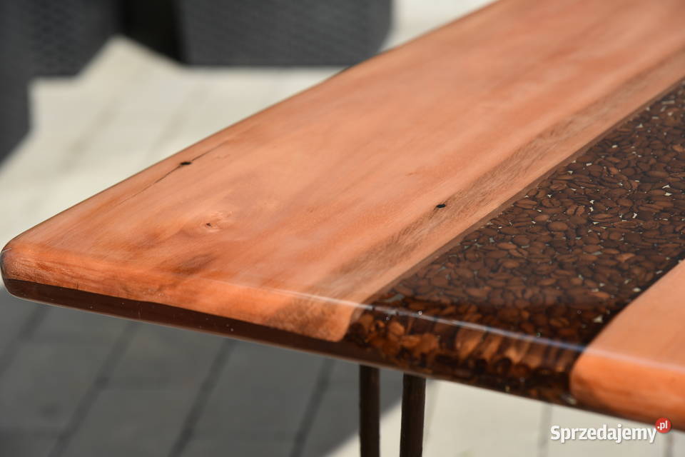 Stolik kawowy coffee table epoxy resinepoxy 99cm Swarzędz sprzedam