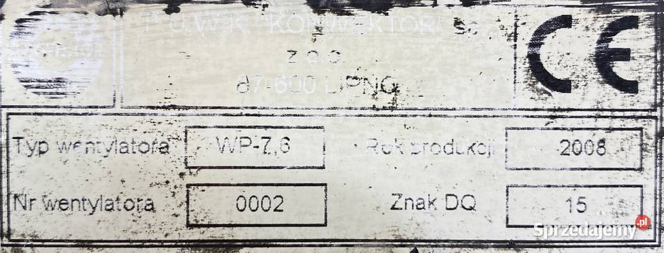 wentylator dmuchawa 055kW 2780obr 1fazowy 230V Wentylatory Pigża sprzedam