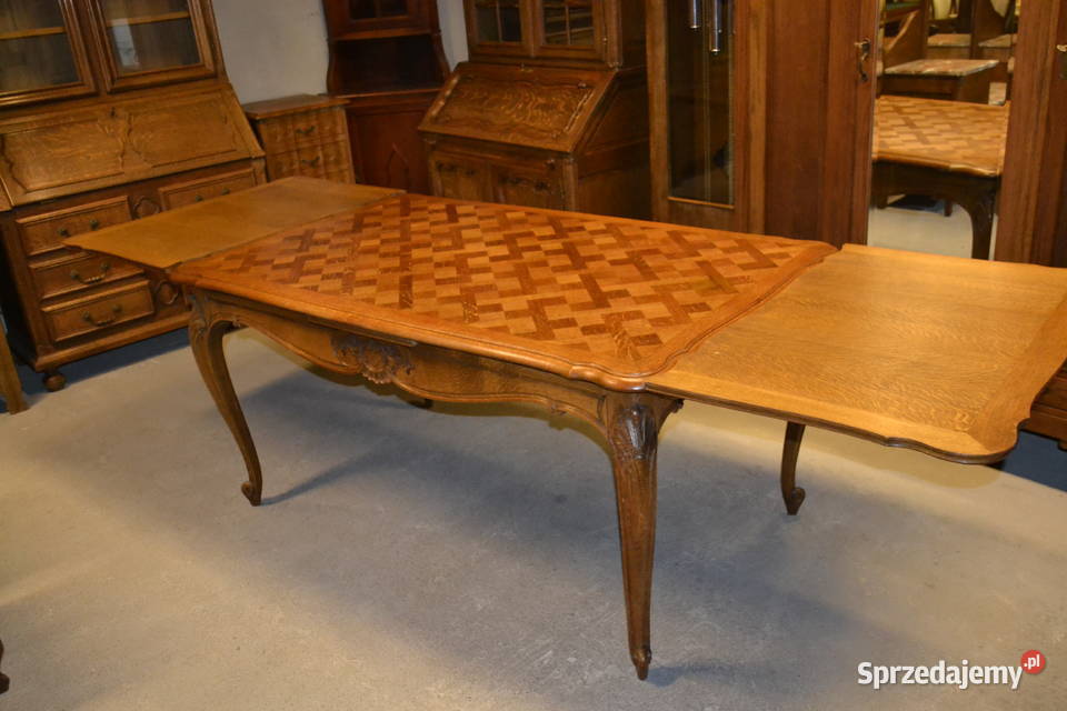 stół ludwikowski snycerka dąb Będzin