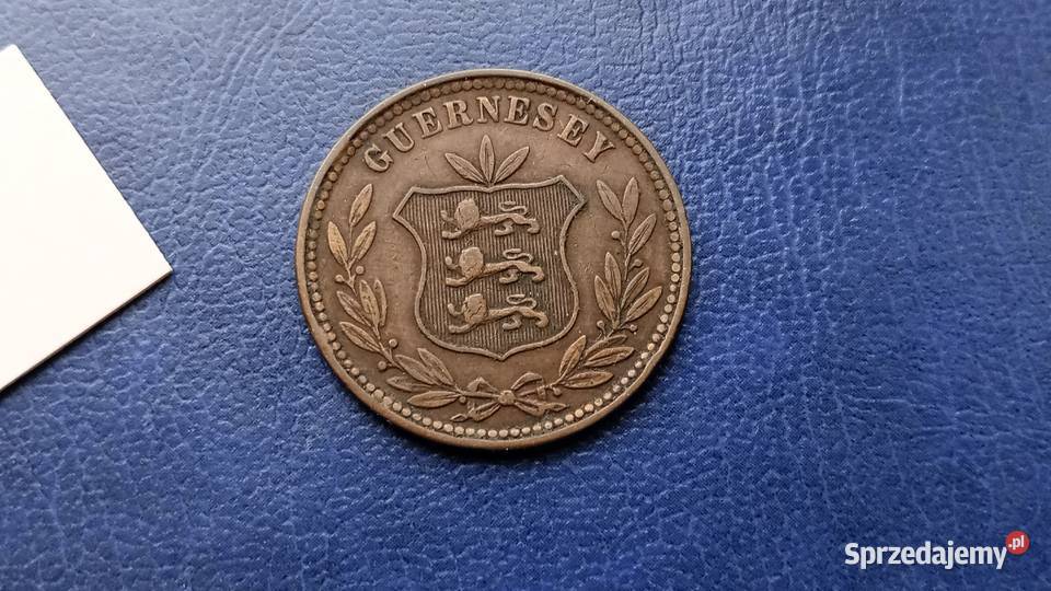 Stare monety 8 doubles 1868 Guernsey podkarpackie Lesko