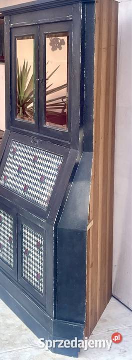 Sekretarzyk z witrynką vintage shabby chic Przeworsk