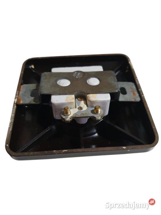 Stare gniazdko elektryczne podtynkowe bakelitowe Cieszyn