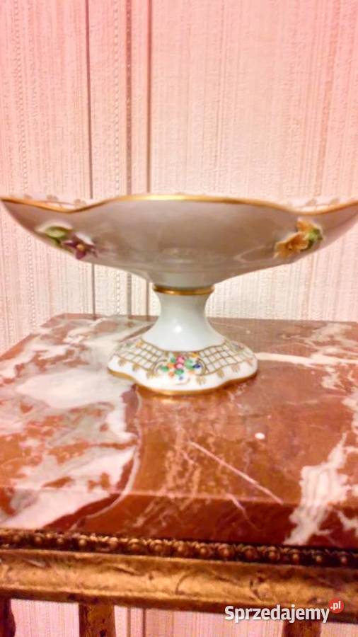 Paterka na nóżce Dresden ręcznie malowana