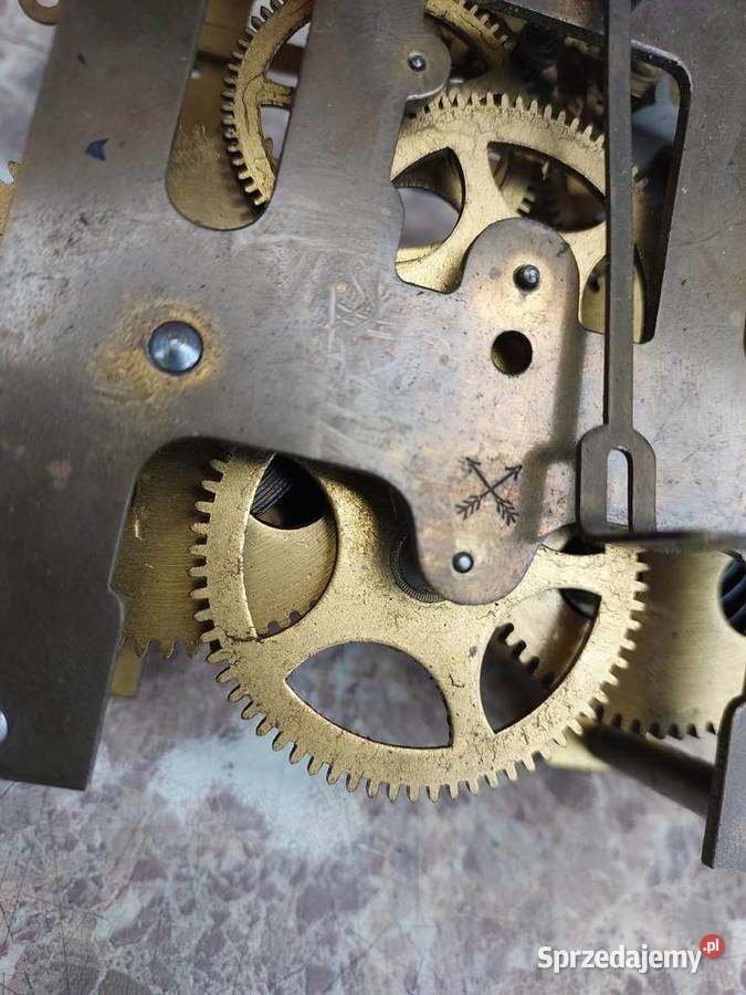 783 Mechanizm starego zegara ściennego HAU Tczew