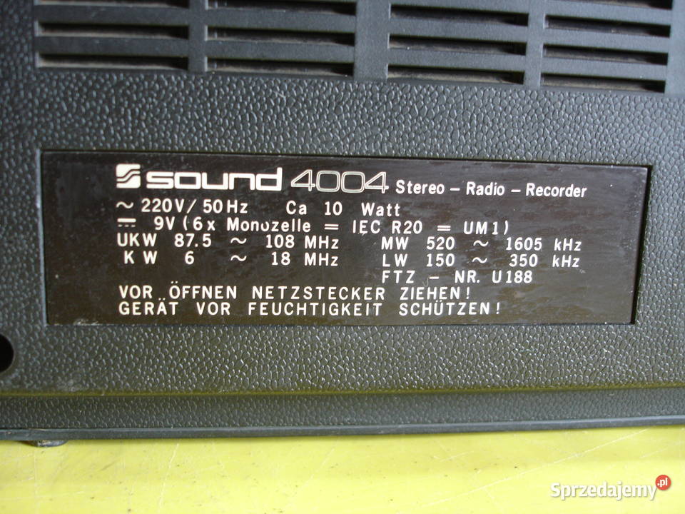 Radiomagnetofon SOUND 4004 Zielona Góra