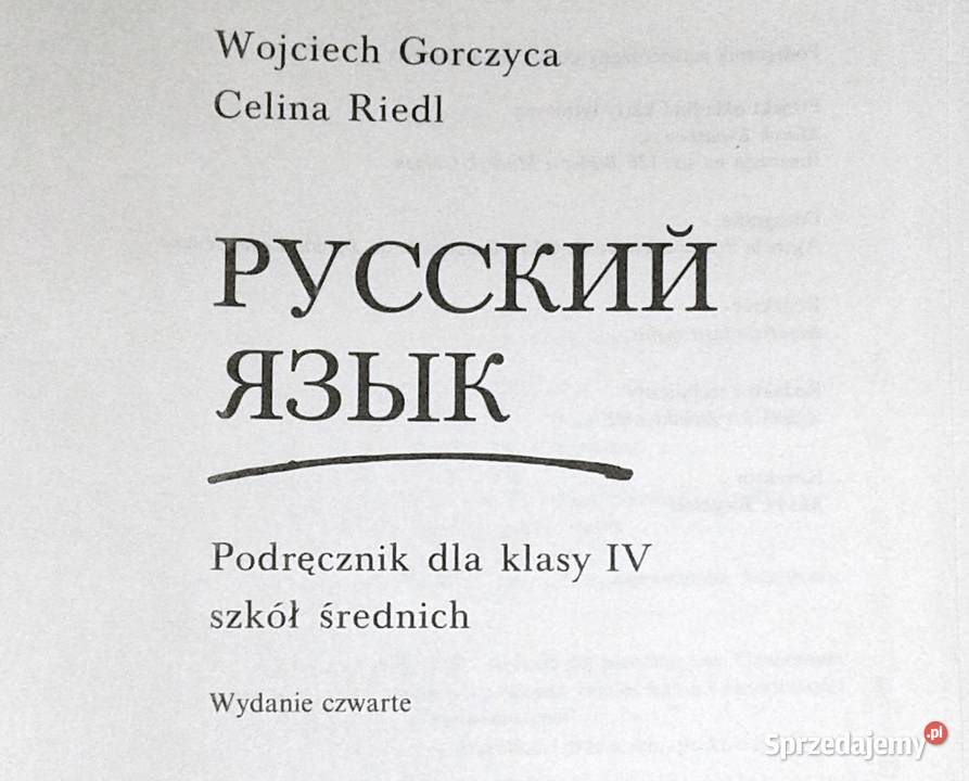 Język rosyjski kl 4 Wojciech Gorczyca Celina Chełm