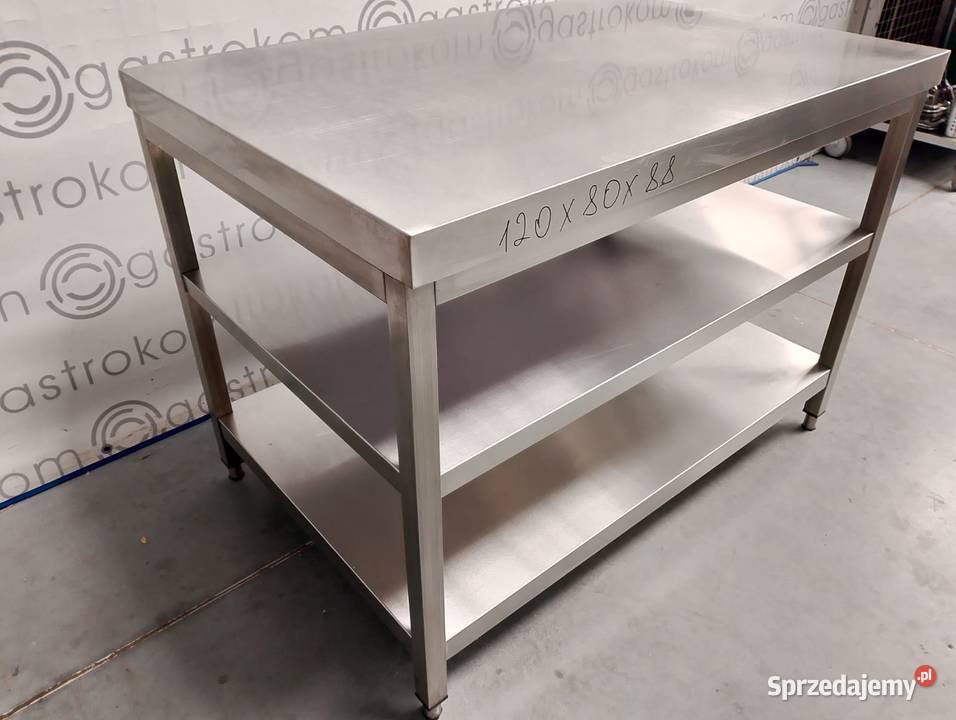 Stół centralny z 2 półkami  120x80x85 Wrocław