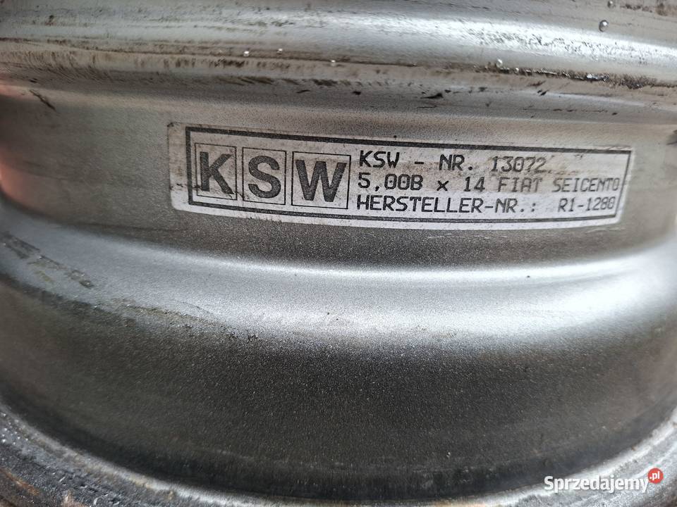 Felgi stalowe 13 5JX13H2 4X98 ET33 FIAT Średnica 13" śląskie Rybnik sprzedam