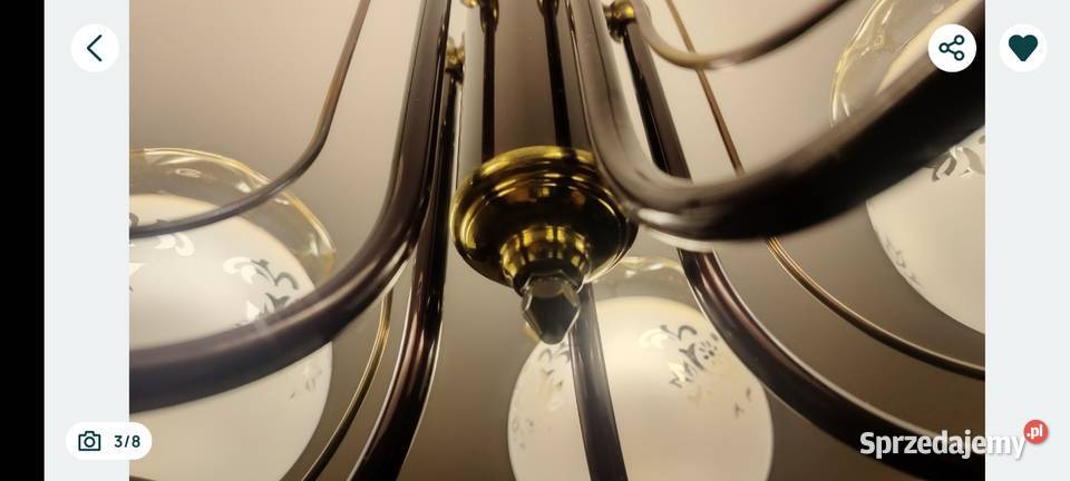 Żyrandol i kinkiet vintage Lampy wiszące łódzkie Łódź