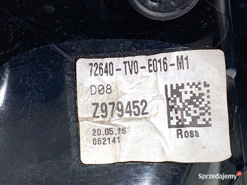 KLAMKA ZEWNĘTRZNA PRAWY TYŁ HONDA CIVIC IX osobowe sprzedam