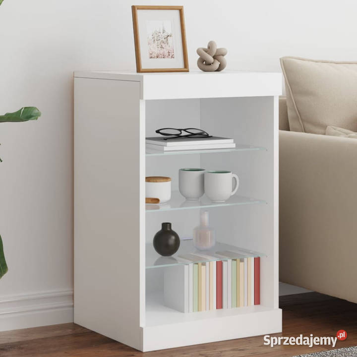 Szafka z oświetleniem LED biała 41x37x67 Warszawa