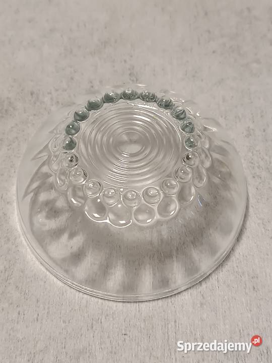 Vintage Szklana Cukiernica w koszyku Dobrzany