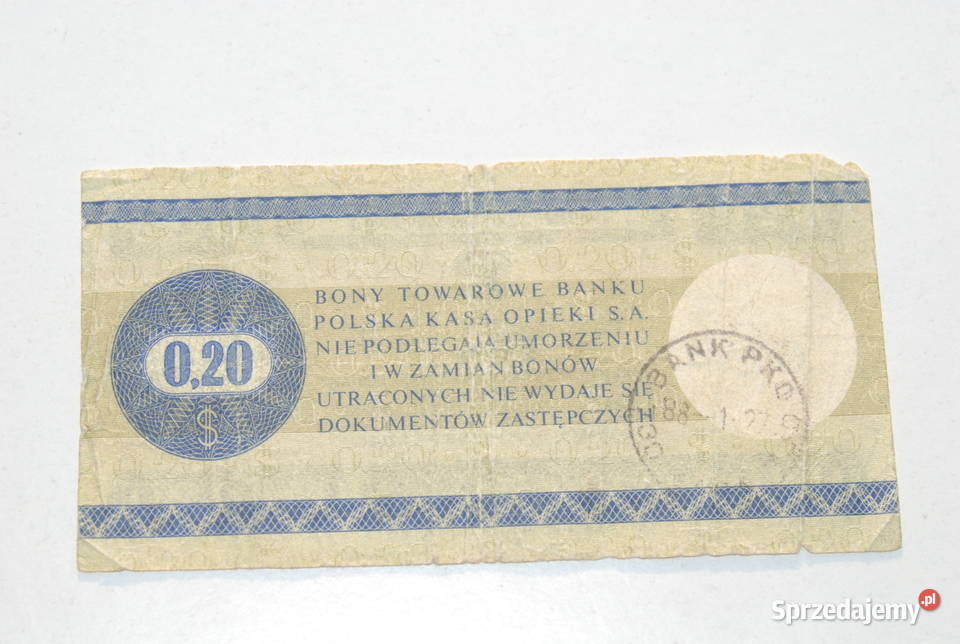 Stary Bon Towarowy Pko 020 Dolar Pewex 1979 Cieszyn