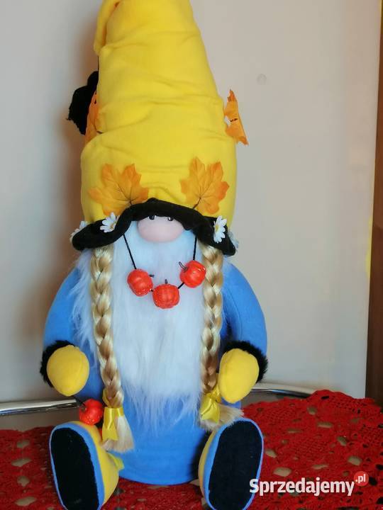 Para skrzatów siedzących jesienno zimowych Halloween sprzedam