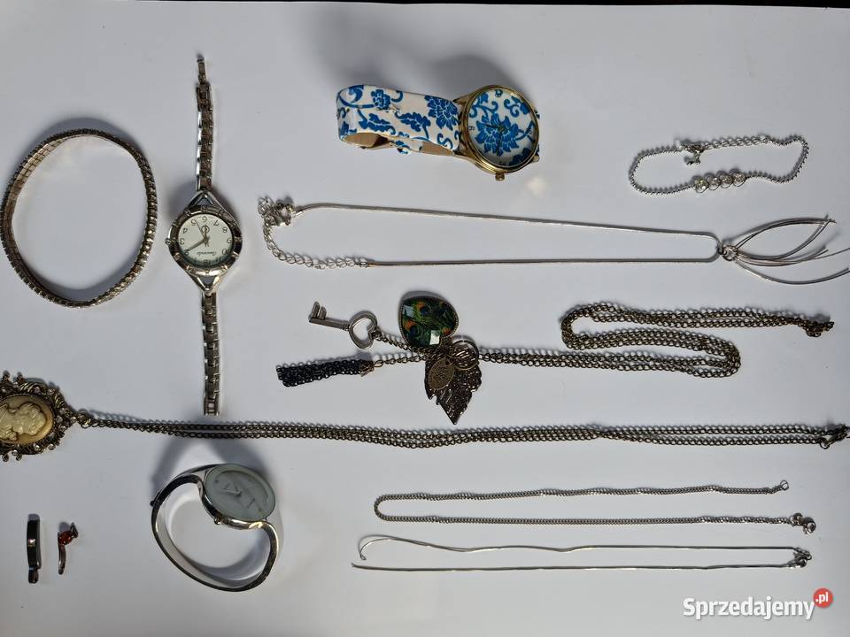 Mieszana kolekcja zegarki łańcuszki bransoletki Poznań
