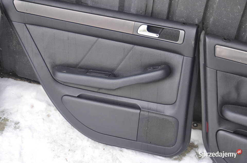 Boczki Komplet Skóra Czarna Audi A6 C5 Dekor osobowe Rzeszów