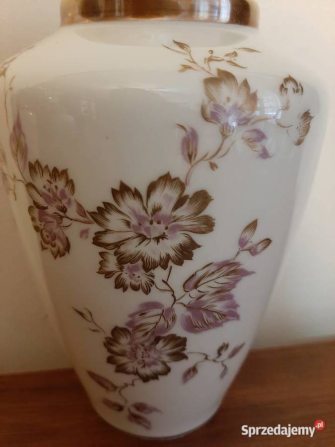 Piękny porcelanowy wazon sygnowany niemiecki Inowrocław