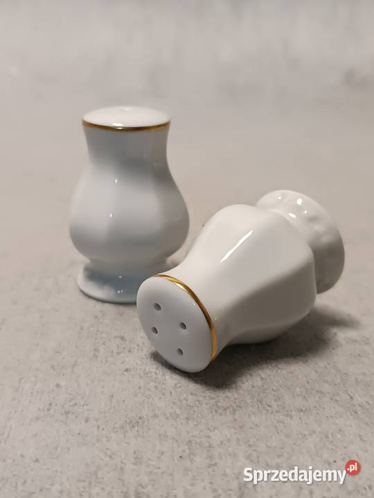 Przyprawniki Pieprz i Sól Biała Porcelana Augustów sprzedam