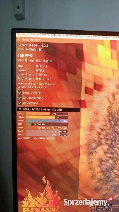 Karta Graficzna Palit rtx 2080 game rock premium aktywne Warszawa