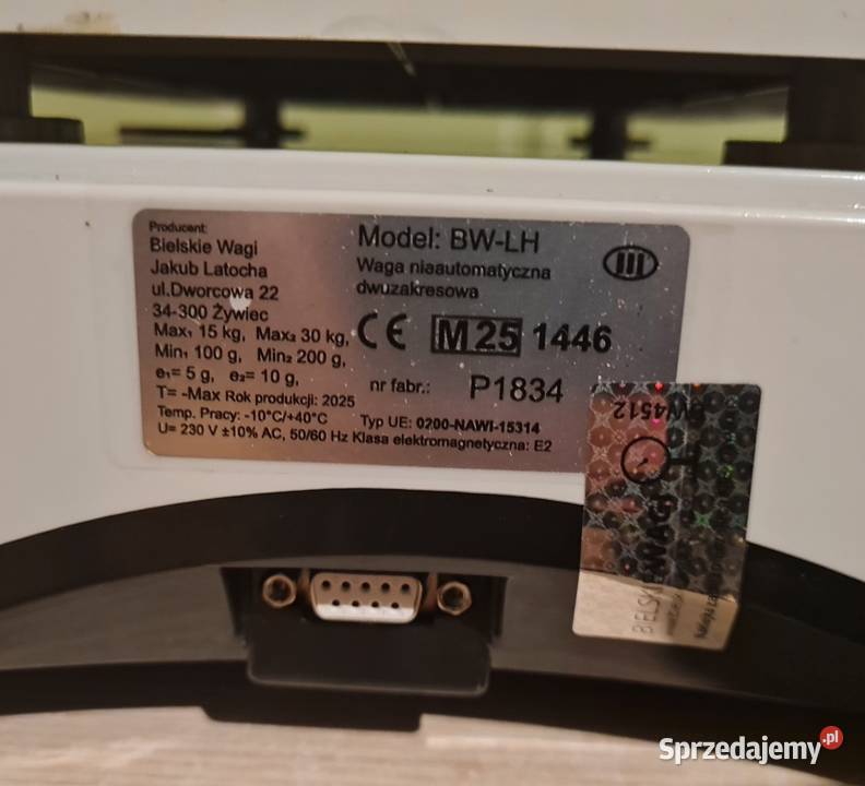 Waga z legalizacją Wagi i miarki kuchenne Wołomin sprzedam