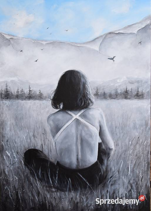 Kobieta abstrakcja portret nowoczesny duży obraz