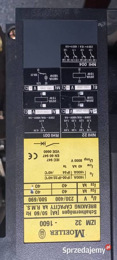 Wyłącznik rozłącznik mocy Moeller IZM321600A