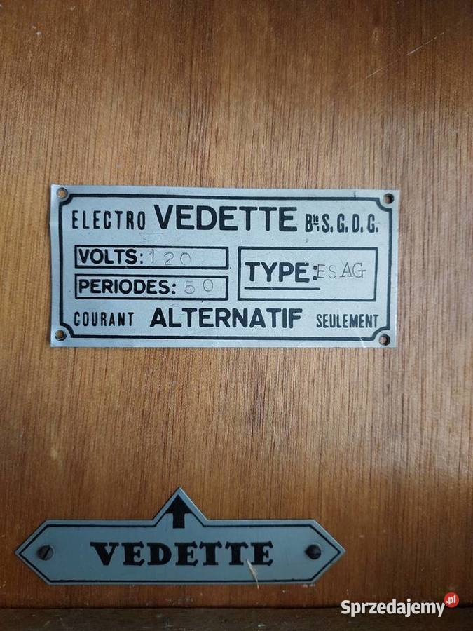 122 Stary zegar Vedette Electro Tczew sprzedam