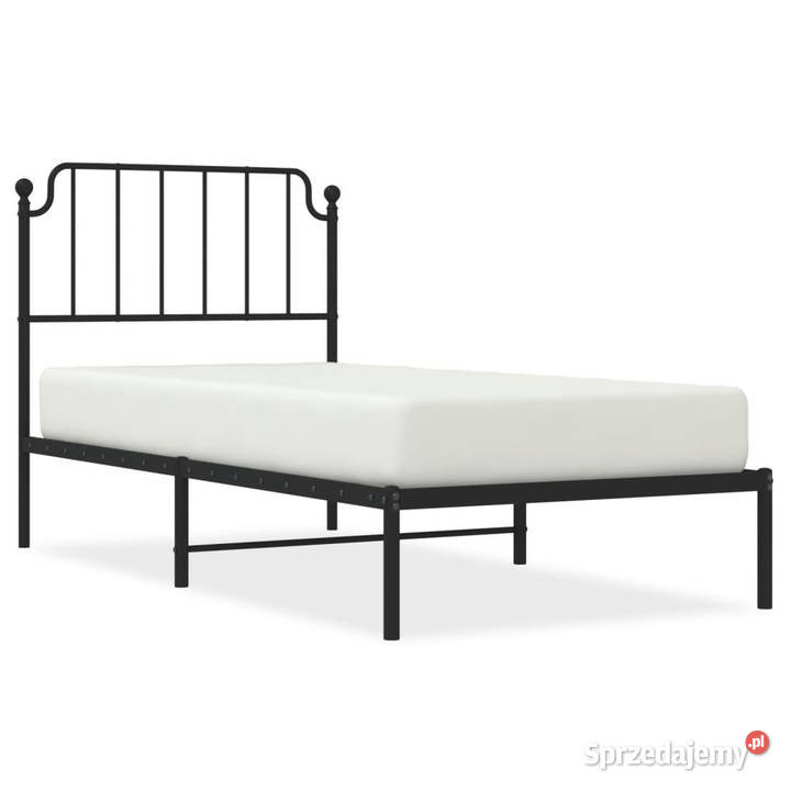 Łóżko Metalowe Czarne Rama Łóżka Ze Stelażem 102cm sprzedam
