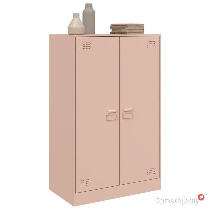 Szafka boczna różowa 67x39x107 stal WM841662 Pozostałe mazowieckie