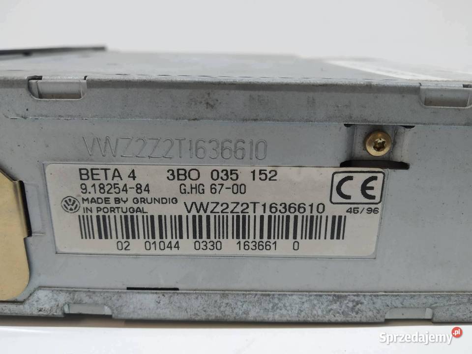 RADIO KOD DO RADIA 3B0035152 VW Volkswagen świętokrzyskie