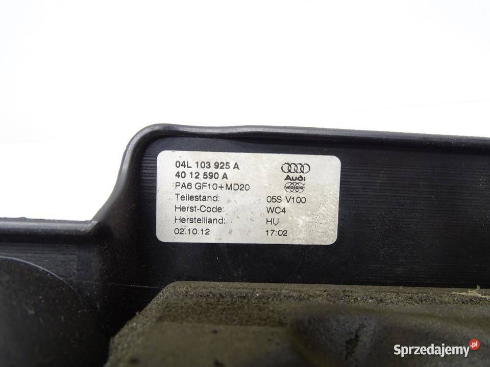 OSŁONA POKRYWA SILNIKA GÓRNA 04L103925A AUDI A3