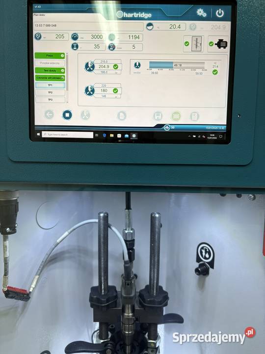 stół probierczy do testowania wtryskiwaczy