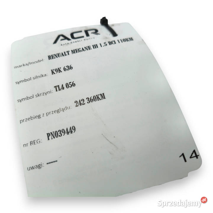 ROZRUSZNIK Renault Megane III IV Clio 15 dCi osobowe lubelskie Chełm