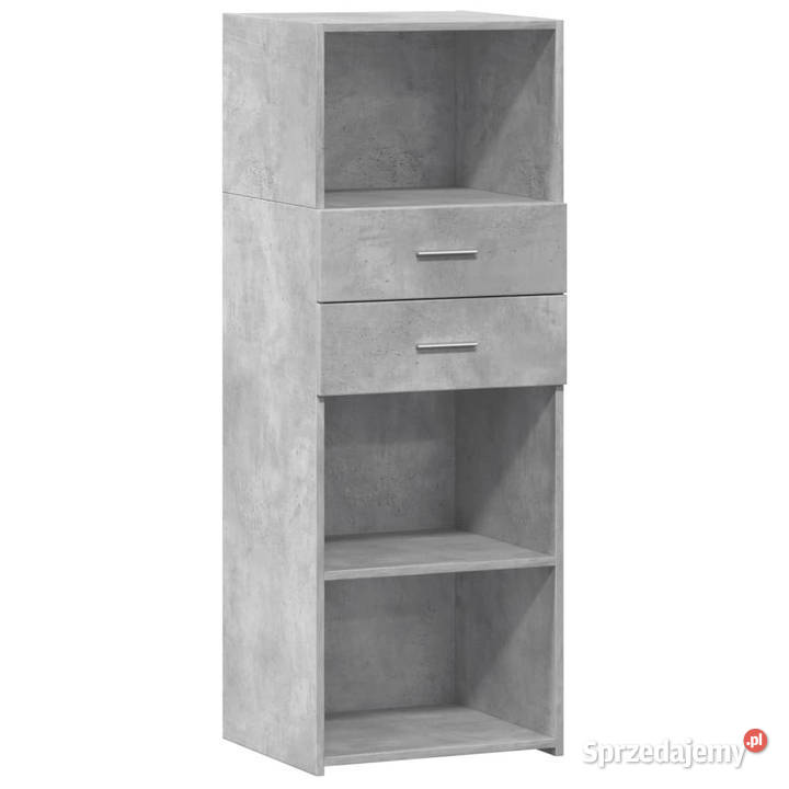 Wysoka szafka szarość betonu 45x425x124 WM846169 Warszawa
