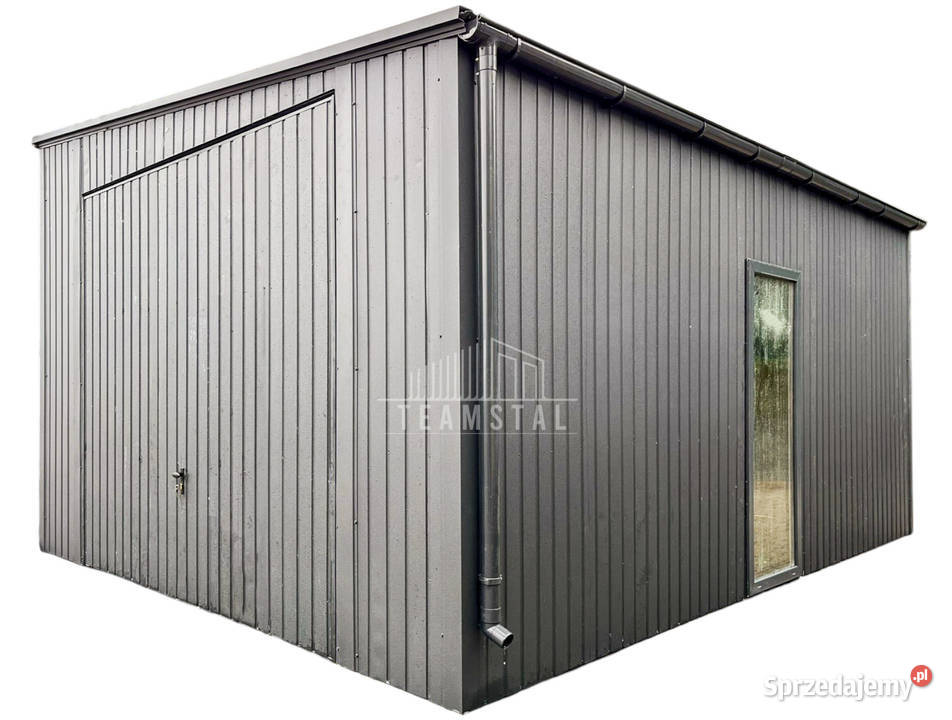 Garaż Blaszany 5x6m Brama dwuskrzydłowa Okno Sprzedaż Mrągowo