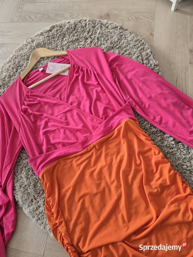 Sukienka drapowana Soczyste Kolory Wodzisław Śląski